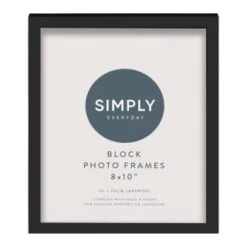 Simply Everyday 8 X 10" Block Frames 3pk - Black -General Home Store 290765 3pk simply everyday block frames 8x10 black 3