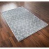 Geo Microplush Rug 60 X 110cm - Grey -General Home Store 356010 356011 geo plush rug grey 2 1