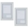 B&M Block Photo Frame 4 X 6" 2pk - Grey -General Home Store 367045 2pk block photo frame 4x6 grey