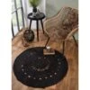 B&M Maya Woven Jute Rug 1m - Black -General Home Store 367868 maya black woven jute rug