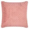 Waffle Faux Fur Cushion - Blush -General Home Store 373028 waffle faux fur cushion blush