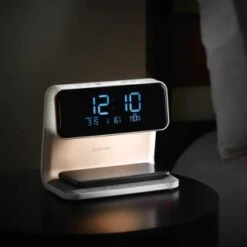 Goodmans Wireless Charging Alarm Clock -General Home Store 373397 goodmans alarm clock with wireless charging and nightlight 2