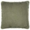 B&M Cotton Waffle Cushion - Green 1 B&M Cotton Waffle Cushion - Green -General Home Store 380445 luna cotton waffle cushion green