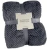 B&M Waffle Throw - Dark Slate -General Home Store 383152 supersoft waffle throw dark slate
