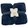 Heritage Collection Aspen Faux Fur Throw - Navy -General Home Store 383180 aspen throw navy 41