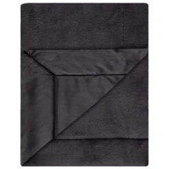 Heritage Collection Aspen Faux Fur Throw - Charcoal -General Home Store 383182 aspen throw charcoal 2