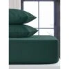 Silentnight Double Fitted Sheet - Dark Green -General Home Store 385342 385343 385344 385345 dark green pillow pair single double king sheet 3