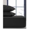 Silentnight Black Pillowcase Pair -General Home Store 385369 385370 385371 385372 black pillow pair single double king sheet 1