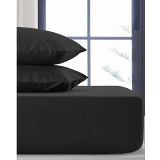 Silentnight Black Pillowcase Pair 3 Silentnight Black Pillowcase Pair