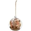 B&M Dried Flowers In Sphere -General Home Store 387574 dried flowers in glass sphere