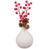 B&M White Vase With Berries -General Home Store 387581 white vase with berries
