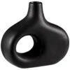 B&M Matte Black Vase -General Home Store 387605 huabao curved vase black