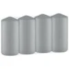 Grey Pillar Candles 4pk -General Home Store 387750 4 pack grey pillar candles 2
