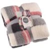 Simply Everyday Check Sherpa Throw - Red -General Home Store 388703 red check sherpa throw