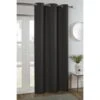 B&M Kent Woven Eyelet Blackout Panel 54 X 86" - Charcoal -General Home Store 388869 kent blackout woven panel charcoal