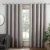 B&M Colorado Hopsack Fully Lined Silver Eyelet Curtains 90 X 90" -General Home Store 388889 388890 388891 388892 388894 colorado eyelet curtain silver 1