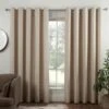 B&M Colorado Hopsack Fully Lined Cream Eyelet Curtains 46 X 54" -General Home Store 388895 388896 388897 388898 388899 colorado eyelet curtain cream 1