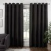 B&M Colorado Hopsack Fully Lined Black Eyelet Curtains 46 X 72" -General Home Store 388900 388901 388902 388903 388904 colorado eyelet curtain black 2