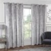 B&M Versailles Silver Crushed Velvet Fully Lined Curtains 46 X 72" -General Home Store 388928 versailles silver crushed velvet curtains