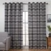 B&M Oakland Traditional Woven Grey Check Curtains 46 X 54" 1 B&M Oakland Traditional Woven Grey Check Curtains 46 X 54" -General Home Store 388935 388936 388937 388938 388939 oakland woven check curtain grey