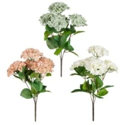 B&M Hydrangea Artificial Flower Bunch - Mink -General Home Store 389095 hydrangea bunche group