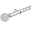 B&M Shiny Nickle Silver Orb Curtain Pole 70 - 120cm 1 B&M Shiny Nickle Silver Orb Curtain Pole 70 - 120cm -General Home Store 390211 390213 shiny nickle silver orb round curtain pole 2