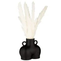 B&M Cream Pampas In Bum Vase