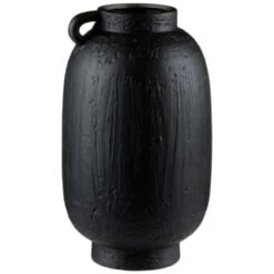 B&M Black Ceramic Vase