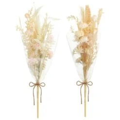B&M Dried Flower Bunches - Pink -General Home Store 394378 neutral dried bunches group