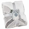 B&M Simply Geo Waffle Throw - Grey -General Home Store 394917 simply geo waffle throw grey