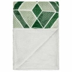 B&M Simply Geo Waffle Throw - Green -General Home Store 394920 simply geo waffle throw green 3