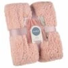 B&M Simply Two Tone Teddy Throw - Blush -General Home Store 394927 simply plain teddy throw blush