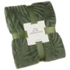 Large Leaf Embossed Green Throw -General Home Store 394947 large leaf embossed green throw