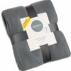 Simply Light Grey & Dark Grey Polar Fleece Throw 2pk -General Home Store 395032 simply super soft throws 2pk light grey dark grey