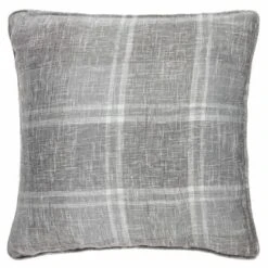 Hampton Check Cushion - Grey