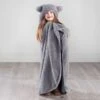 Simply Kids Hooded Sherpa Blanket - Grey -General Home Store 400213 simply kids hooded sherpa blanket grey